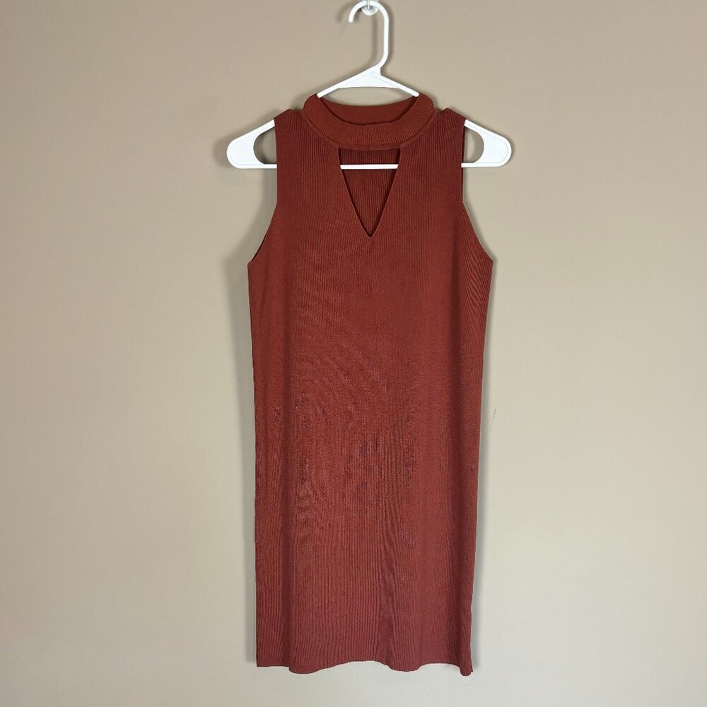 Wishlist Rust Sleeveless Knit Dress - Size S